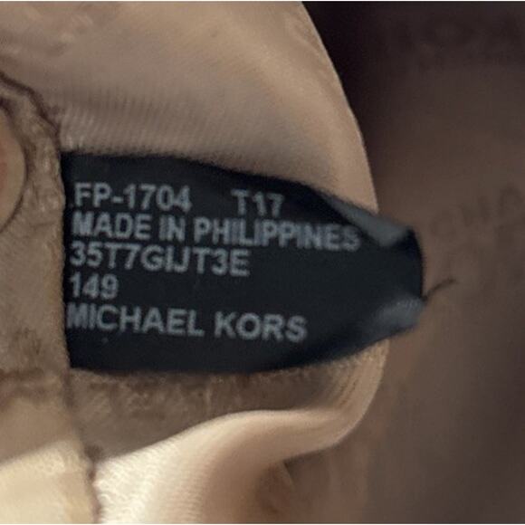 MICHAEL KORS JET SET GOLD PYTHON STRIPE MK TOTE HANDBAG Excellent Condition - Picture 9 of 9